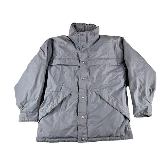 Eddie Bauer Other - Eddie Bauer Jacket Mens Large Vintage Goose Down Parka Gray Mock Neck Zip Button